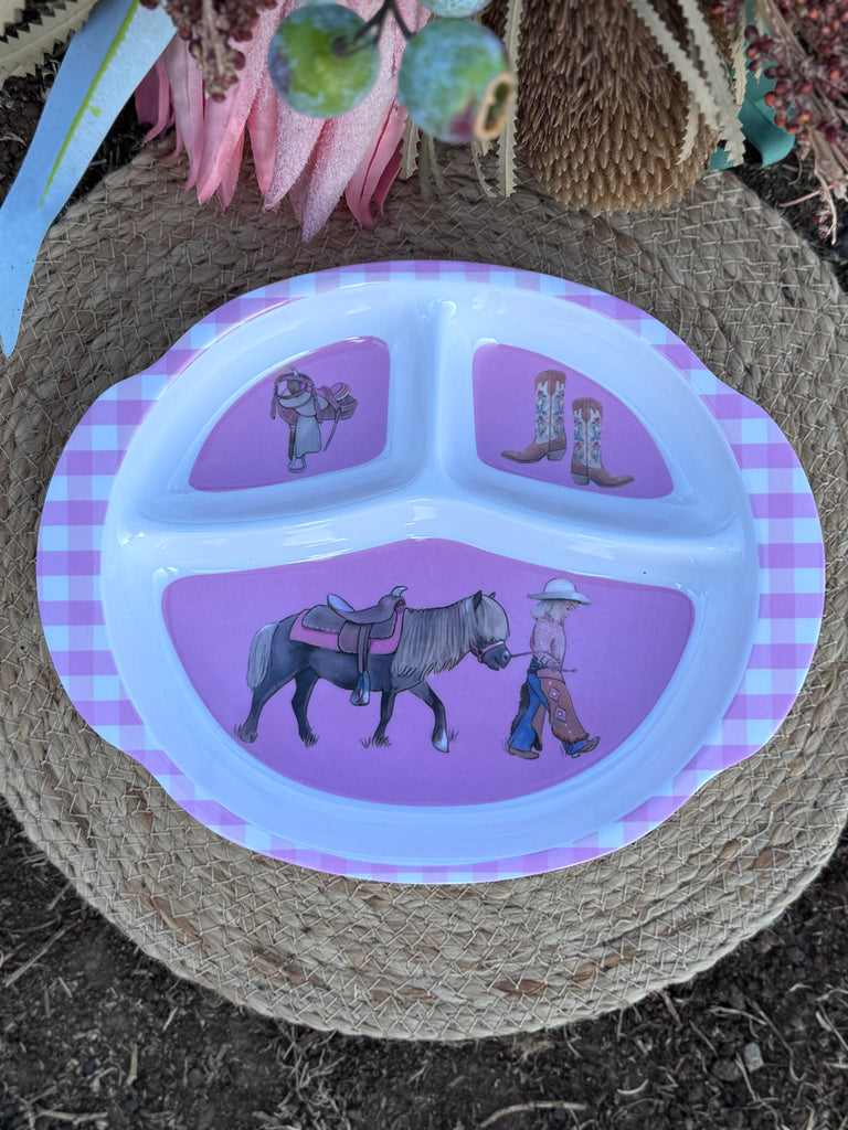 "Cowgirl Life" 5 Piece Melamine Dinner Set-Little Windmill Clothing Co