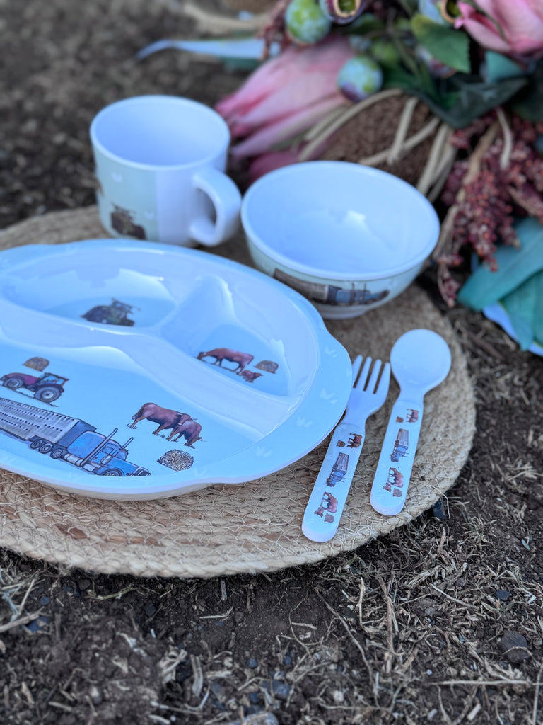 "Ranch Life" 5 Piece Melamine Dinner Set-Little Windmill Clothing Co