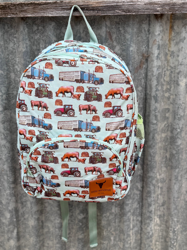 Ranch Life Backpack Bag DOUBLE ZIPPER-Little Windmill Clothing Co