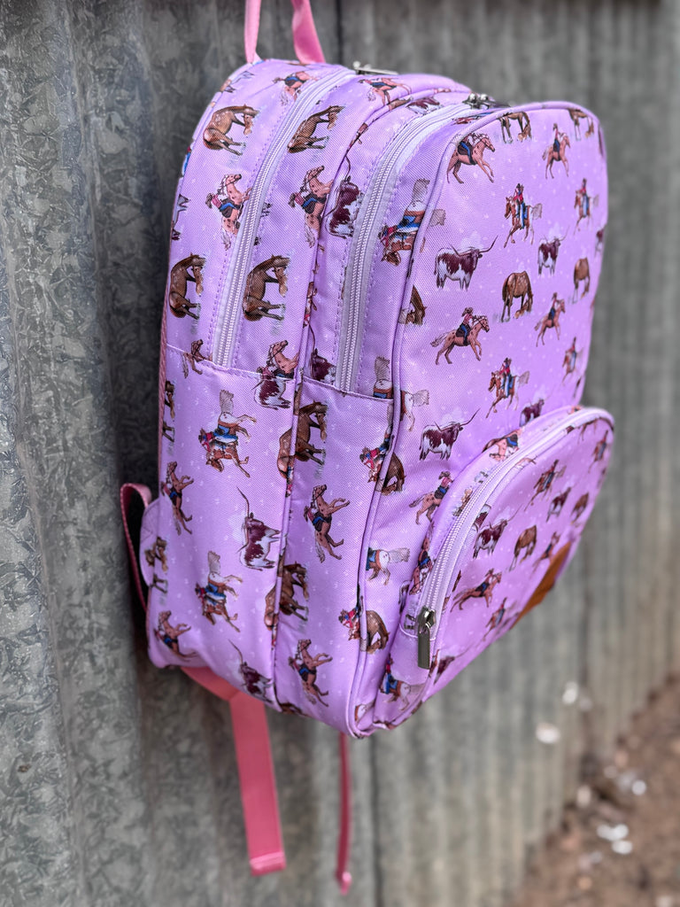 Cowgirl Up Backpack Bag DOUBLE ZIPPER-Little Windmill Clothing Co