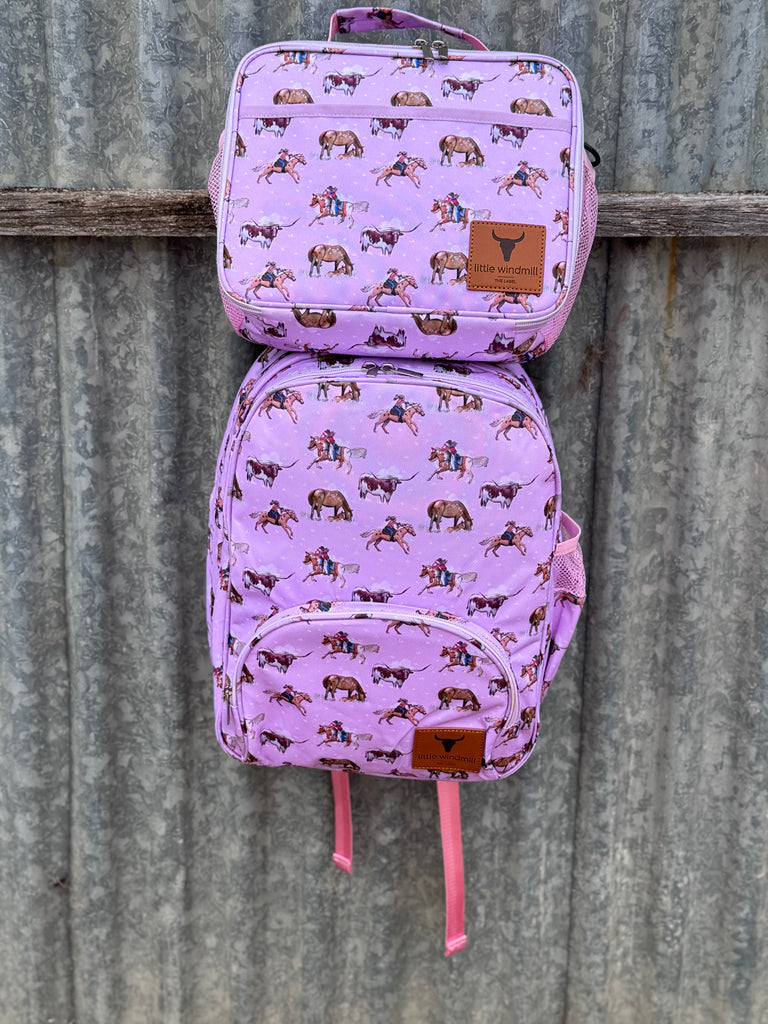 Cowgirl Up Backpack Bag DOUBLE ZIPPER-Little Windmill Clothing Co
