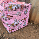 Pink Longhorn LARGE Duffle PVC Bag-Little Windmill Clothing Co
