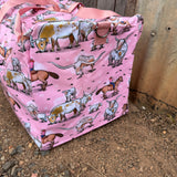 Pink Longhorn LARGE Duffle PVC Bag-Little Windmill Clothing Co