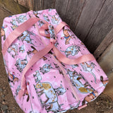 Pink Longhorn LARGE Duffle PVC Bag-Little Windmill Clothing Co