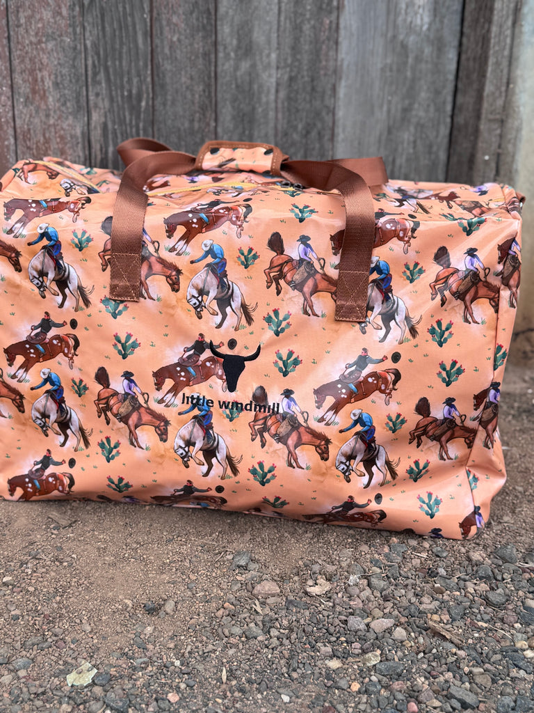 Buck Hard Bronc LARGE Duffle PVC Bag-Little Windmill Clothing Co