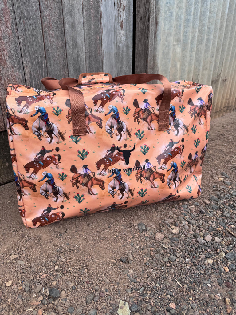Buck Hard Bronc LARGE Duffle PVC Bag-Little Windmill Clothing Co