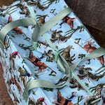Bucking bull duffle bag flatlay showing full western rodeo bull riding print design