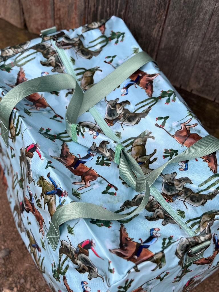 Bucking Bull LARGE Duffle PVC Bag-Little Windmill Clothing Co