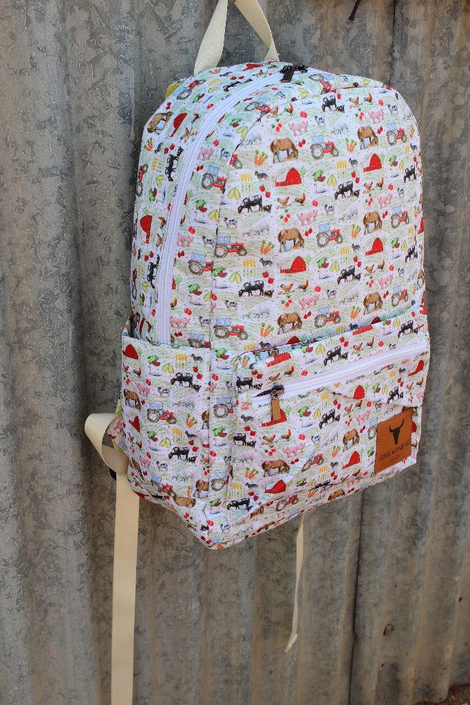 Farming Dreams Backpack Bag-Little Windmill Clothing Co