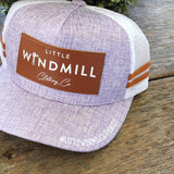 Vintage purple trucker caps for toddlers and youth with adjustable strap and mesh top