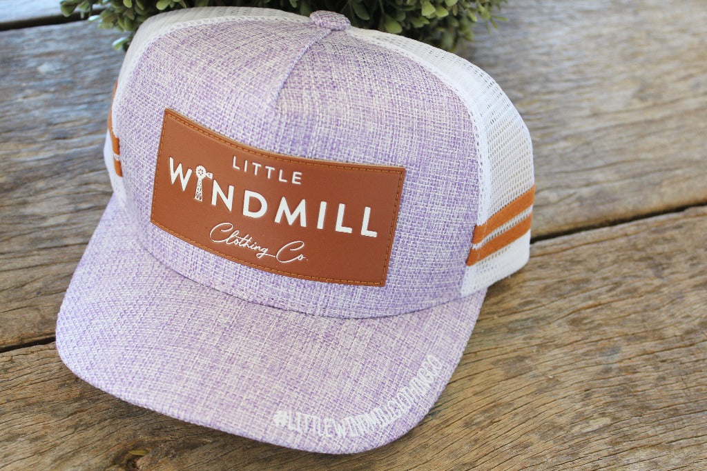 Little Toddlers / Youth Kids Vintage Purple Trucker Caps-Little Windmill Clothing Co