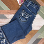 Hardware Cowgirl running horse toddler jeans back view showing denim quality and western horse detail