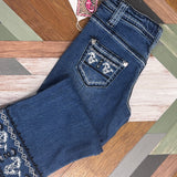 Hardware Cowgirl running horse toddler jeans back view showing denim quality and western horse detail