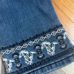 Hardware Cowgirl running horse toddler jeans worn by toddler showing cute western style and comfortable fit