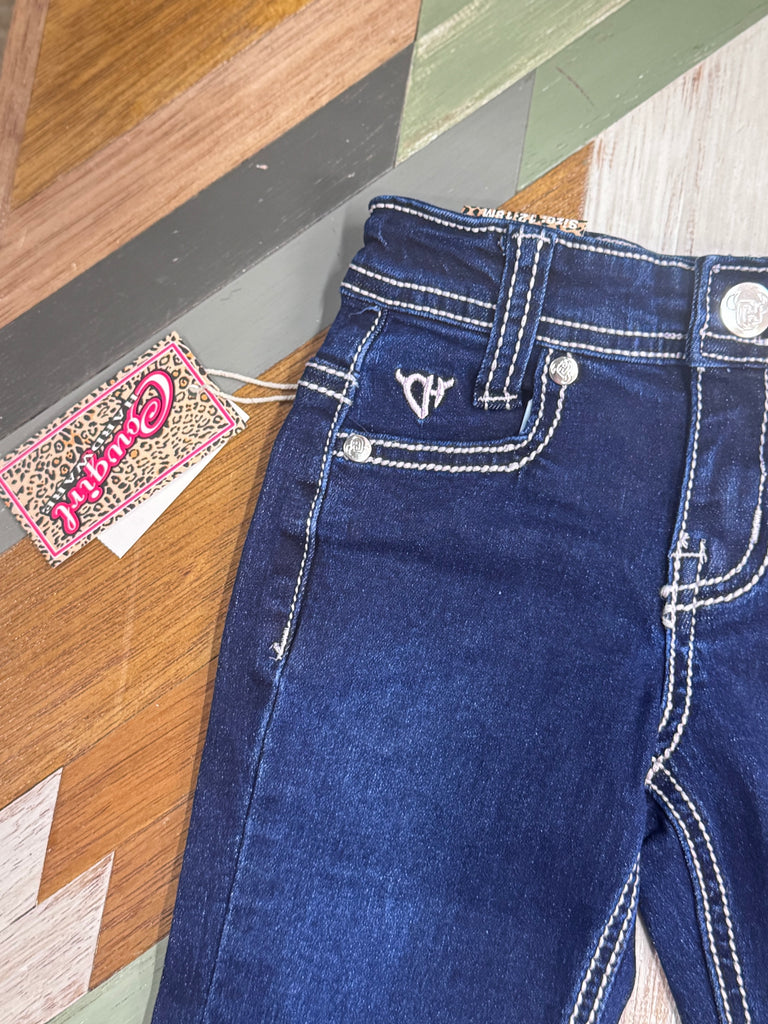 Hardware Cowgirl Running Toddler Jeans-Little Windmill Clothing Co