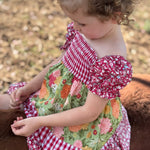 "Penelope" Block Twirl Dress-Little Windmill Clothing Co