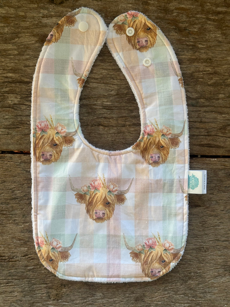 Long Horn Check Bib-Little Windmill Clothing Co