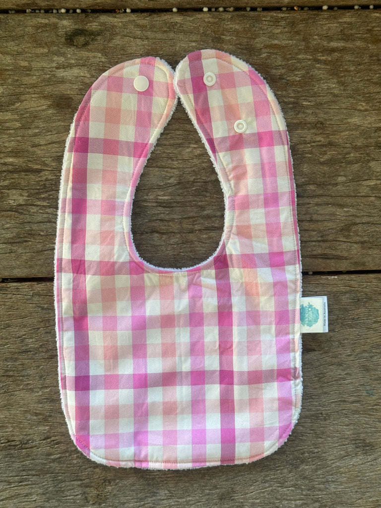 Checked Pink Bib-Little Windmill Clothing Co