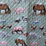 Country Outback coverlet duvet insert flatlay showing full country outback scene print