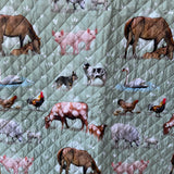 Country Outback coverlet duvet insert flatlay showing full country outback scene print