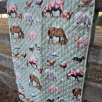 Country Outback coverlet duvet insert 2-in-1 showing rustic outback country print reversible quilt