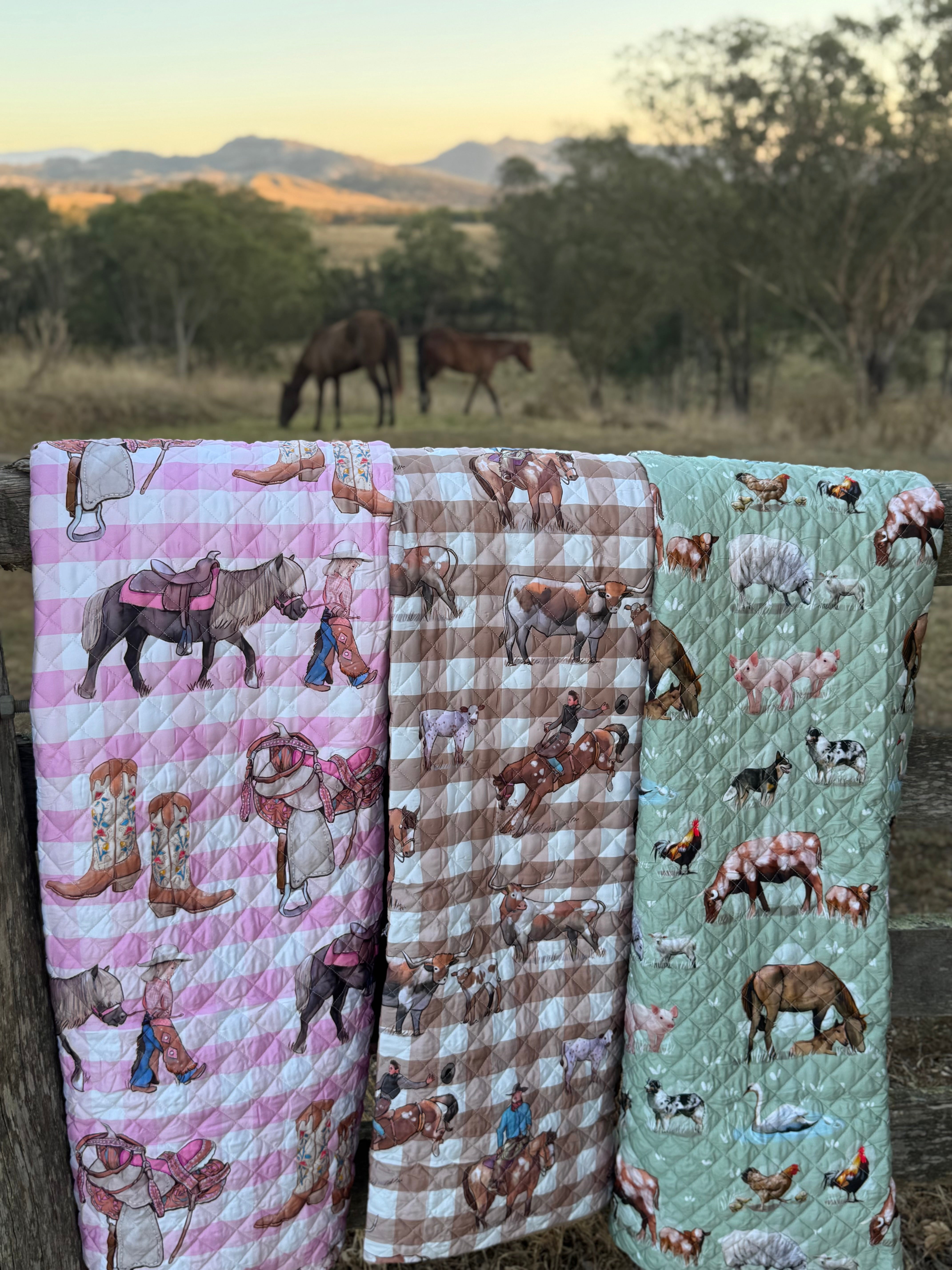 Country Outback Coverlet/Duvet Insert - 2 in 1-Little Windmill Clothing Co