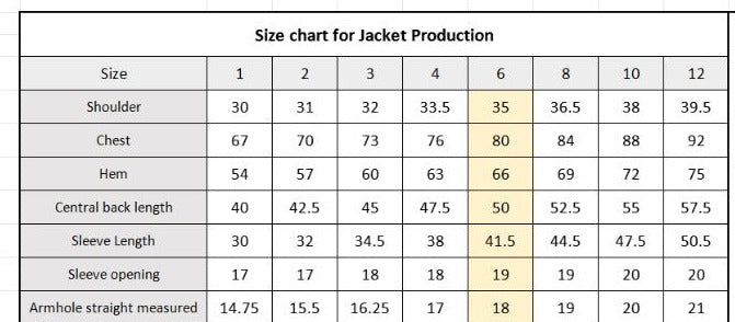 PRE-ORDER Cotton Drill Jacket - Ice Magic-Little Windmill Clothing Co