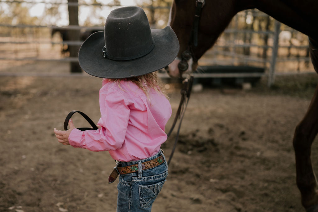 "All Rounder" Pink Long Sleeve Shirt-Little Windmill Clothing Co