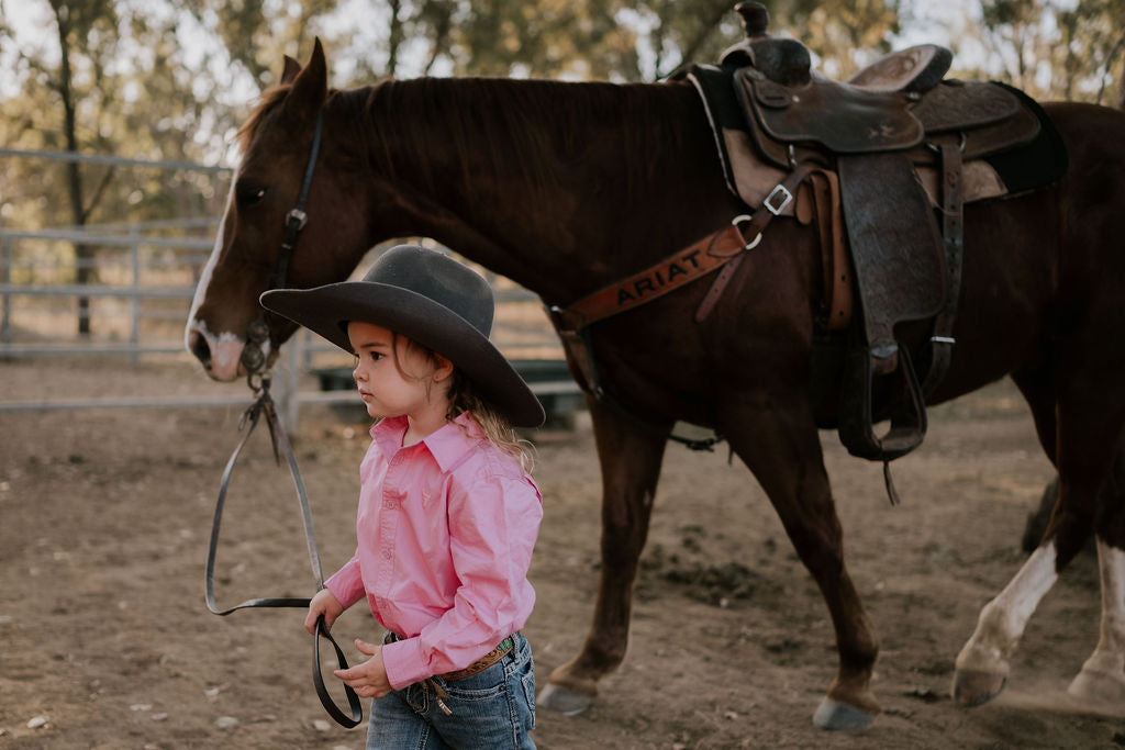 "All Rounder" Pink Long Sleeve Shirt-Little Windmill Clothing Co