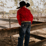 "All Rounder" Red Long Sleeve Shirt-Little Windmill Clothing Co