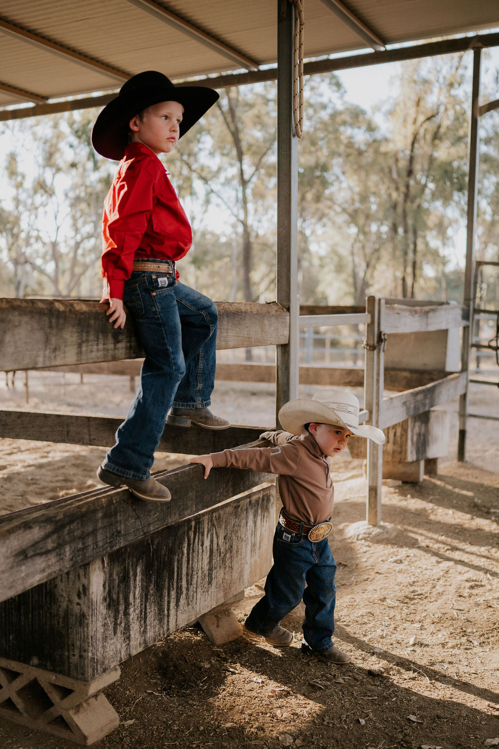 "All Rounder" Red Long Sleeve Shirt-Little Windmill Clothing Co