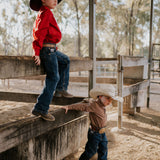 "All Rounder" Red Long Sleeve Shirt-Little Windmill Clothing Co
