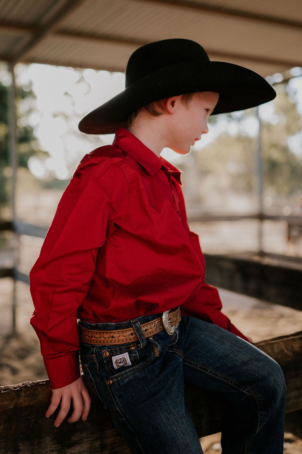 "All Rounder" Red Long Sleeve Shirt-Little Windmill Clothing Co