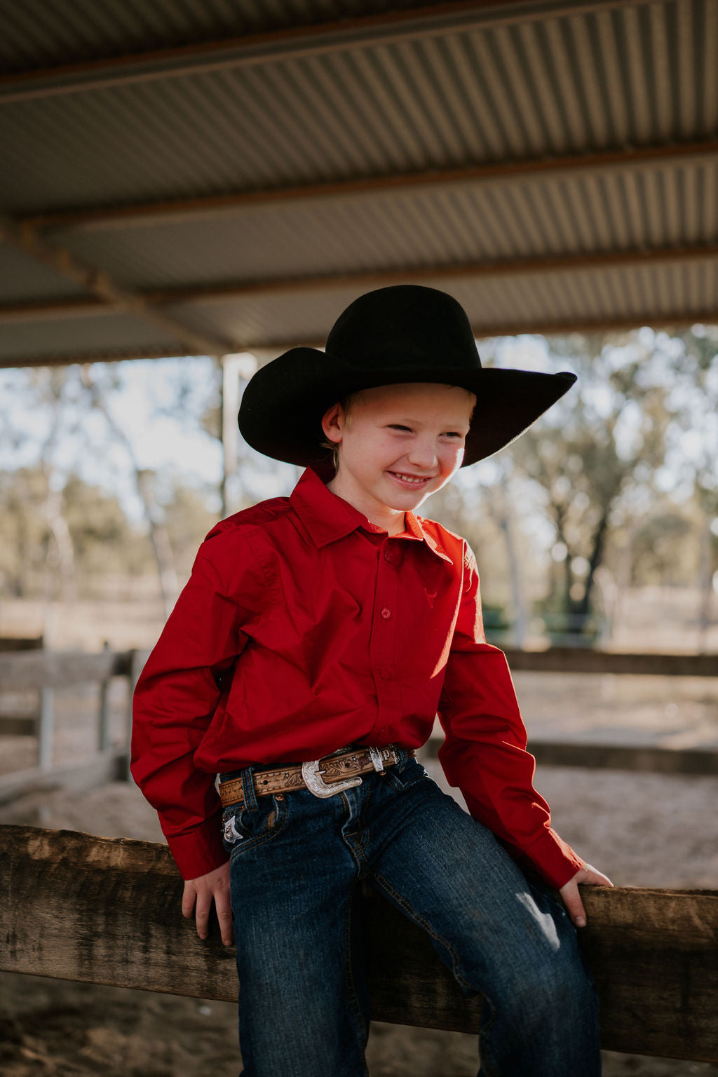"All Rounder" Red Long Sleeve Shirt-Little Windmill Clothing Co