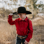 "All Rounder" Red Long Sleeve Shirt-Little Windmill Clothing Co