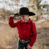 "All Rounder" Red Long Sleeve Shirt-Little Windmill Clothing Co