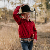 "All Rounder" Red Long Sleeve Shirt-Little Windmill Clothing Co