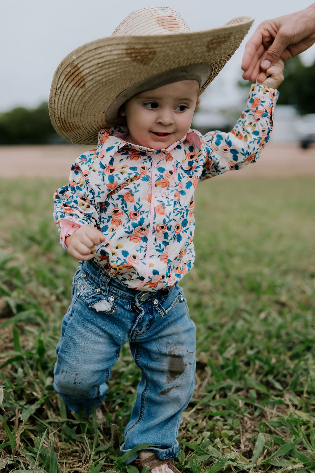 "Milla" Floral Dream Long Sleeve Romper-Little Windmill Clothing Co