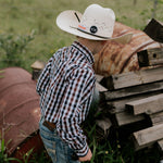 "Tuff" Dust Gingham Long Sleeve Shirt-Little Windmill Clothing Co