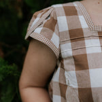 "Carrie" NURSING Dusty Gingham Women's Blouse-Little Windmill Clothing Co