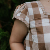 "Carrie" NURSING Dusty Gingham Women's Blouse-Little Windmill Clothing Co