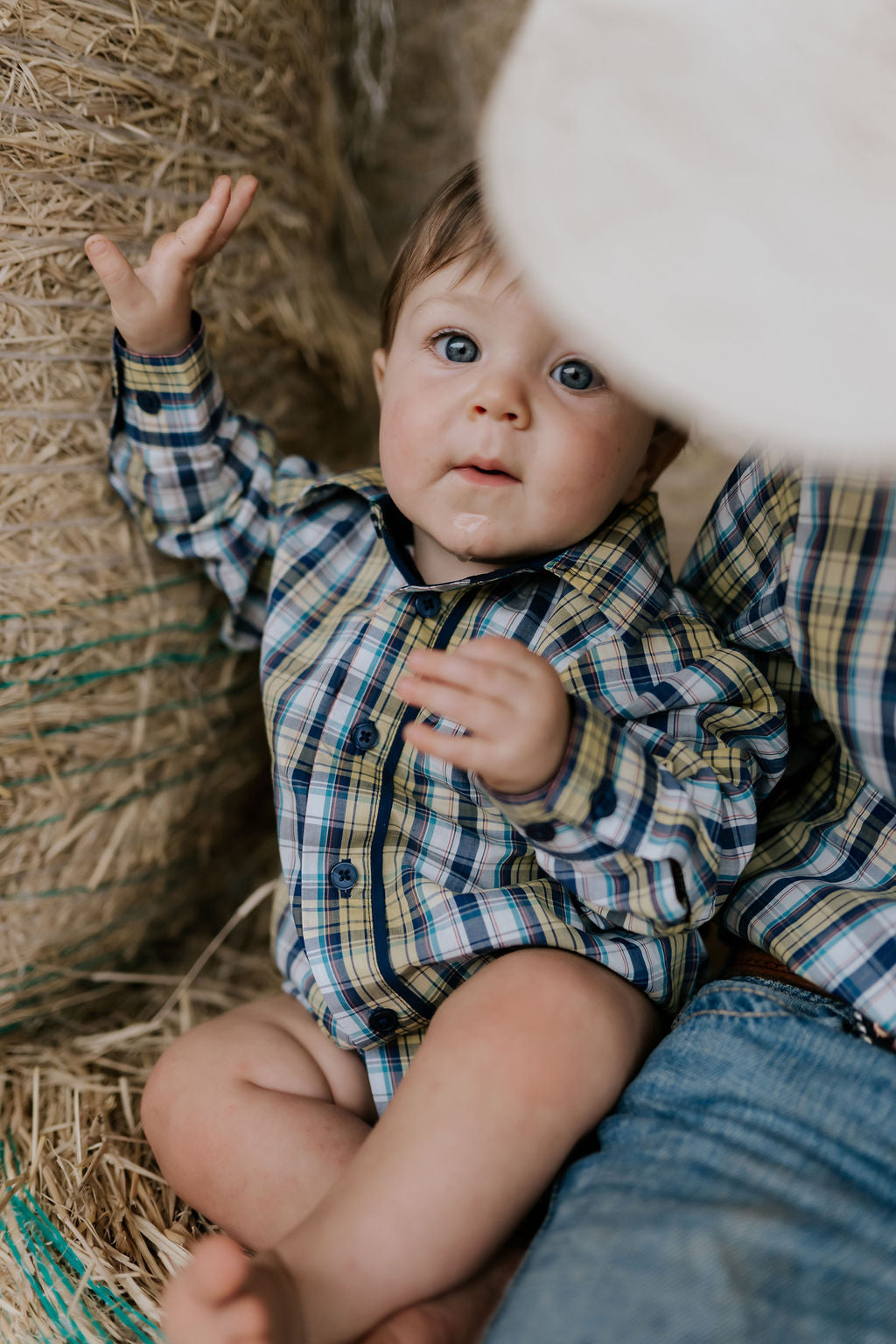 "Clyde" Country Navy Checked Long Sleeve Shirt-Little Windmill Clothing Co