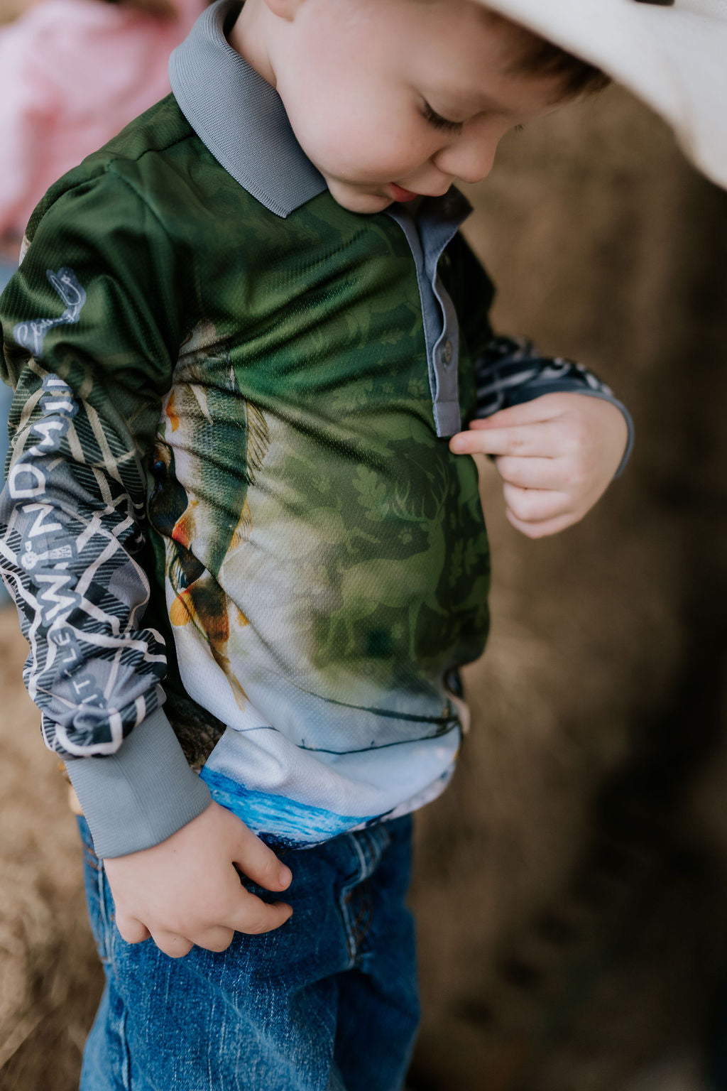 Hunting Scrub Green Long Sleeve Fishing Shirt-Little Windmill Clothing Co