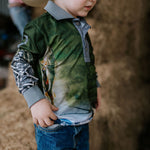 Hunting Scrub Green Long Sleeve Fishing Shirt-Little Windmill Clothing Co