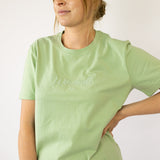 LIMITED EDITION Embroidered Ladies Tee - SAGE-Little Windmill Clothing Co