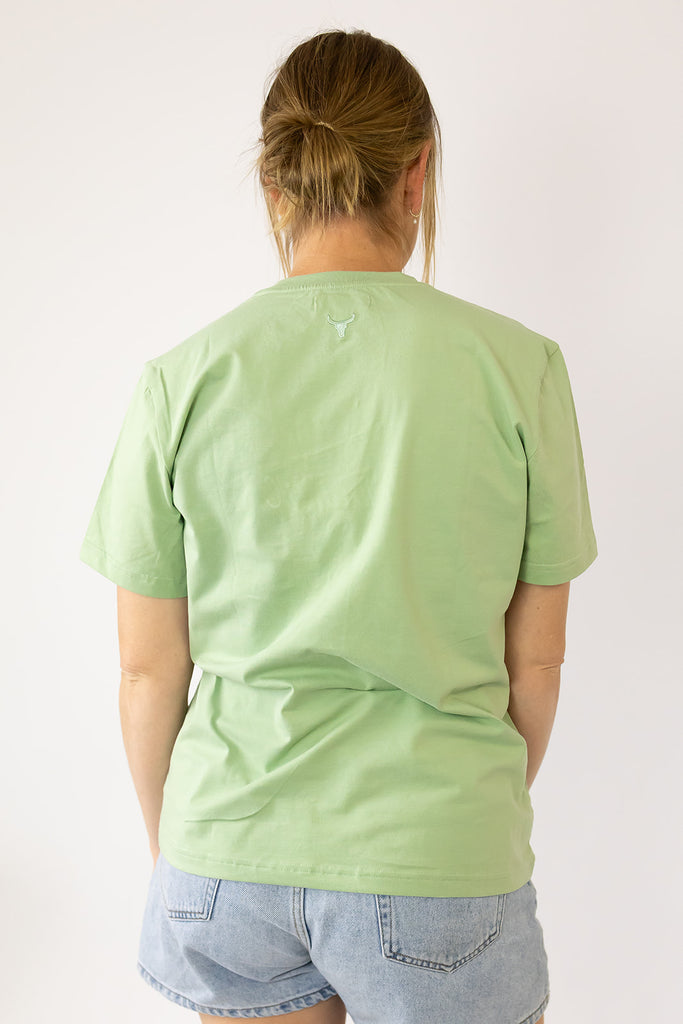 LIMITED EDITION Embroidered Ladies Tee - SAGE-Little Windmill Clothing Co