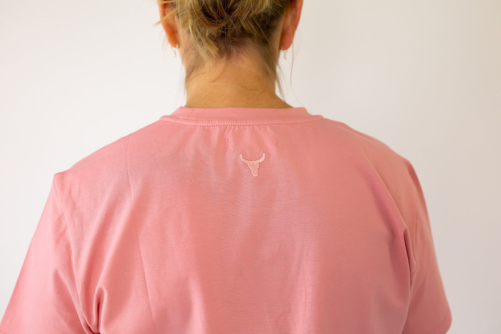 LIMITED EDITION Embroidered Ladies Tee - DUST PINK-Little Windmill Clothing Co