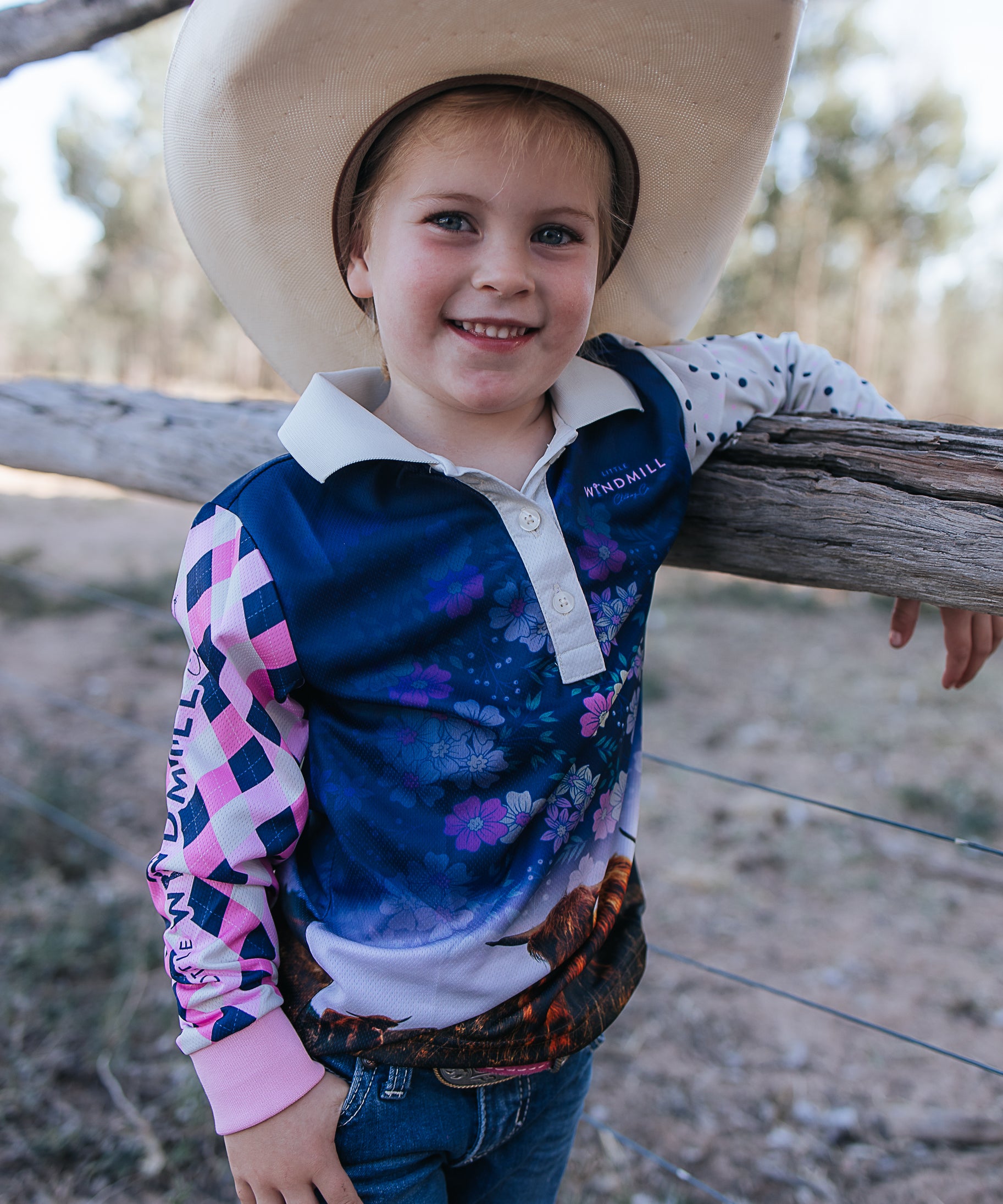 Highlander long sleeve fishing shirt worn showing smart outdoor country style in Highlander pattern