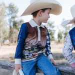 Tractor Check Long Sleeve Fishing Shirt-Little Windmill Clothing Co