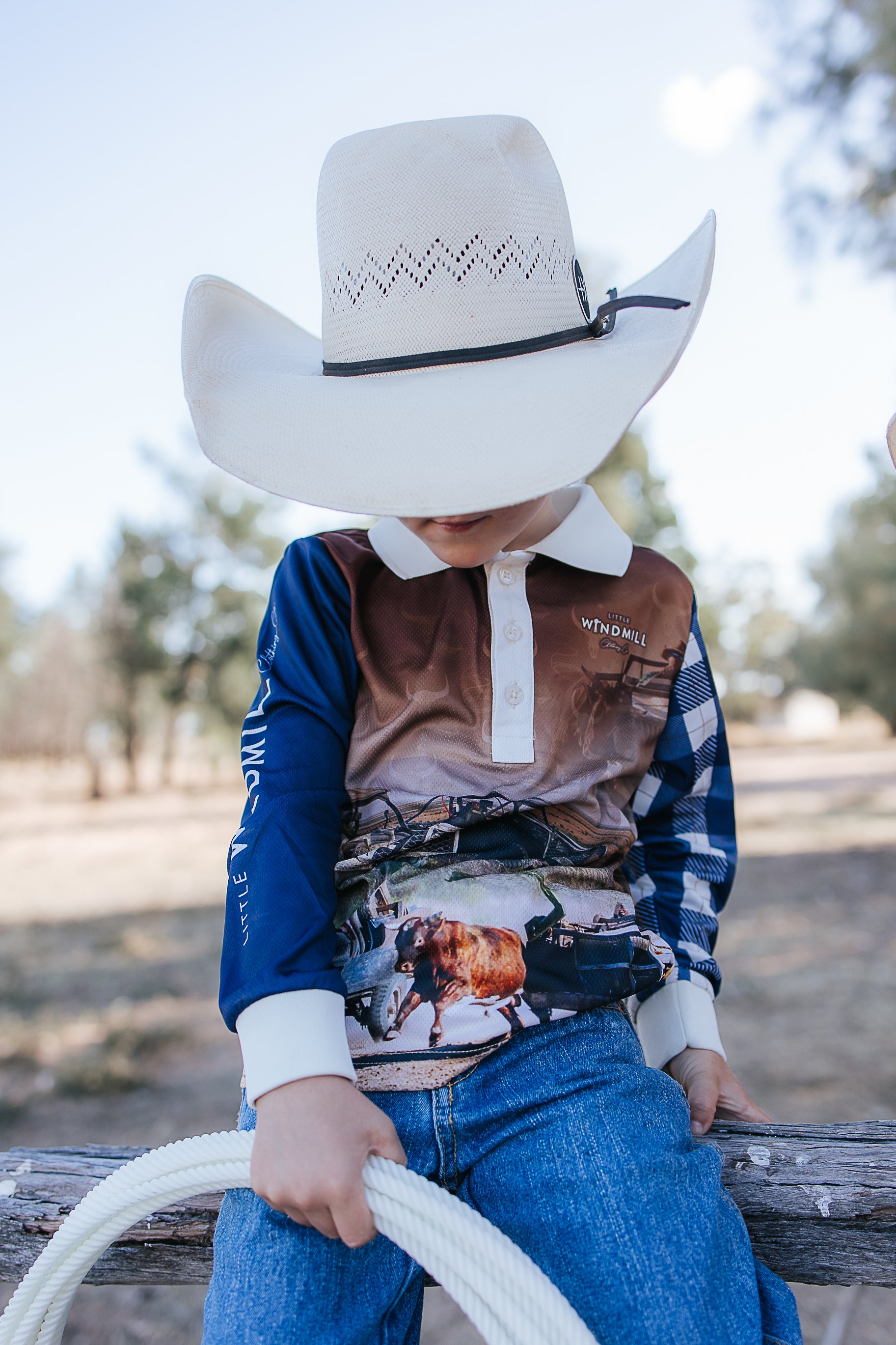 Tractor Check Long Sleeve Fishing Shirt-Little Windmill Clothing Co